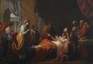 Erasistratus医师发现了Antiochus对Stratonice的爱 作者 本杰明·韦斯特